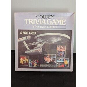 Golden Trivia Game Star Trek Edition Game 1985 New in Open Box Sealed Cards